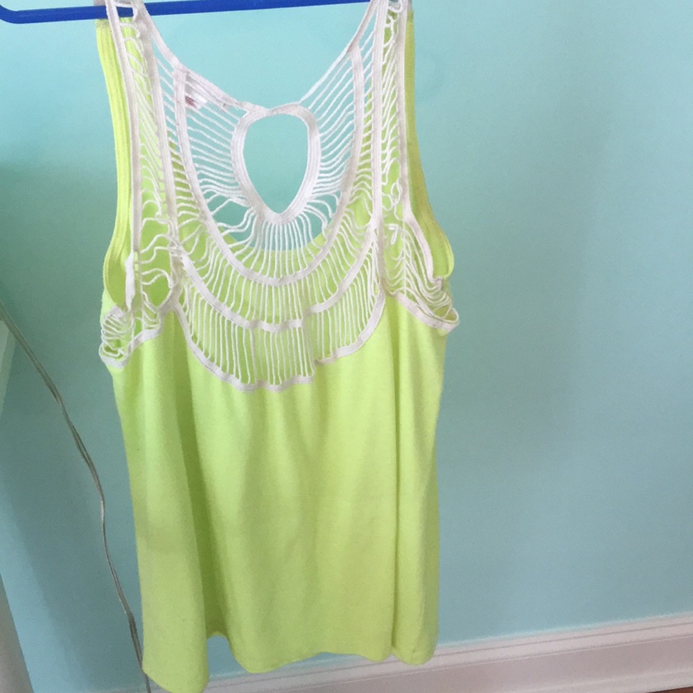 neon yellow xhilaration tank top
